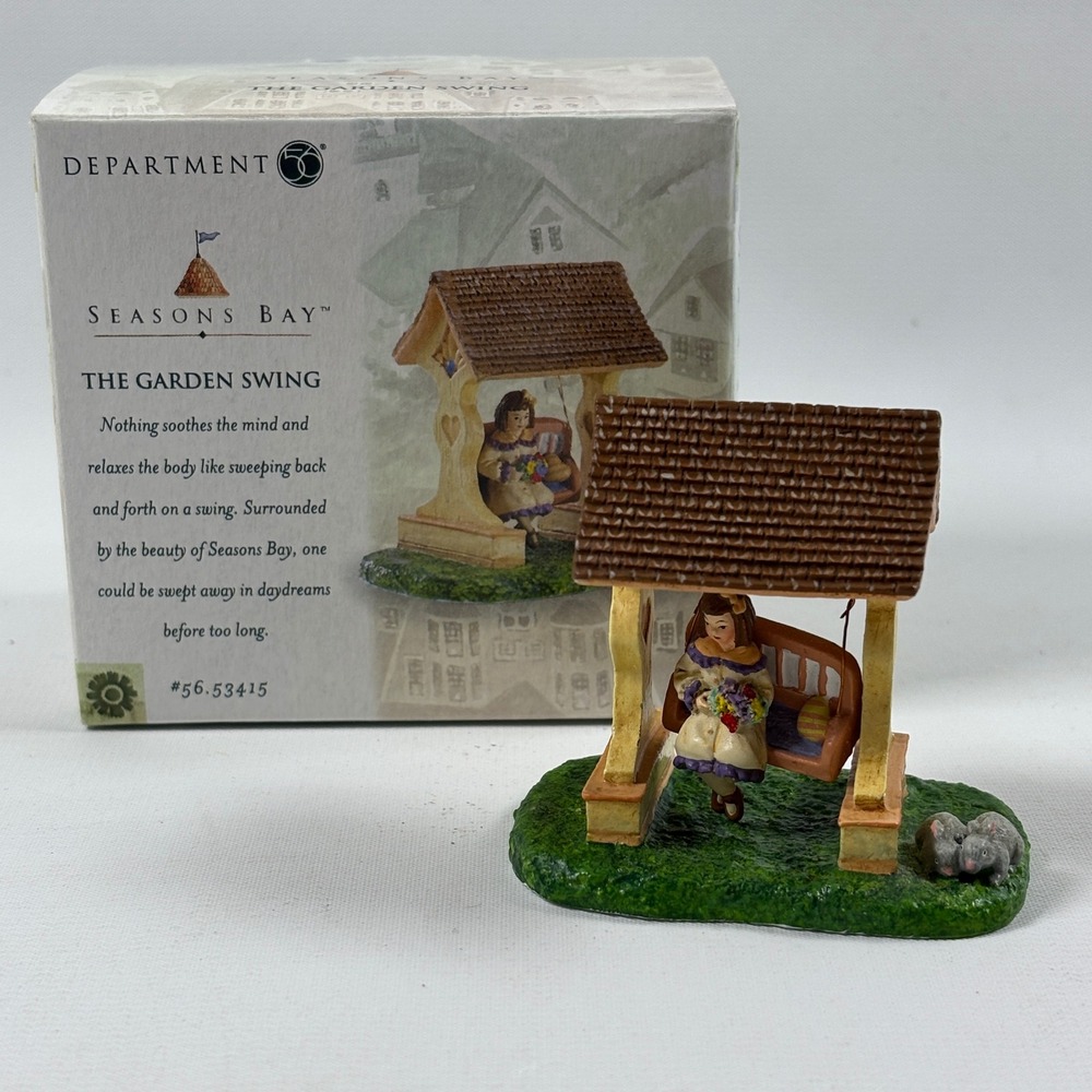 Dept 56 Seasons Bay The Garden Swing Village Accessory 56.53415